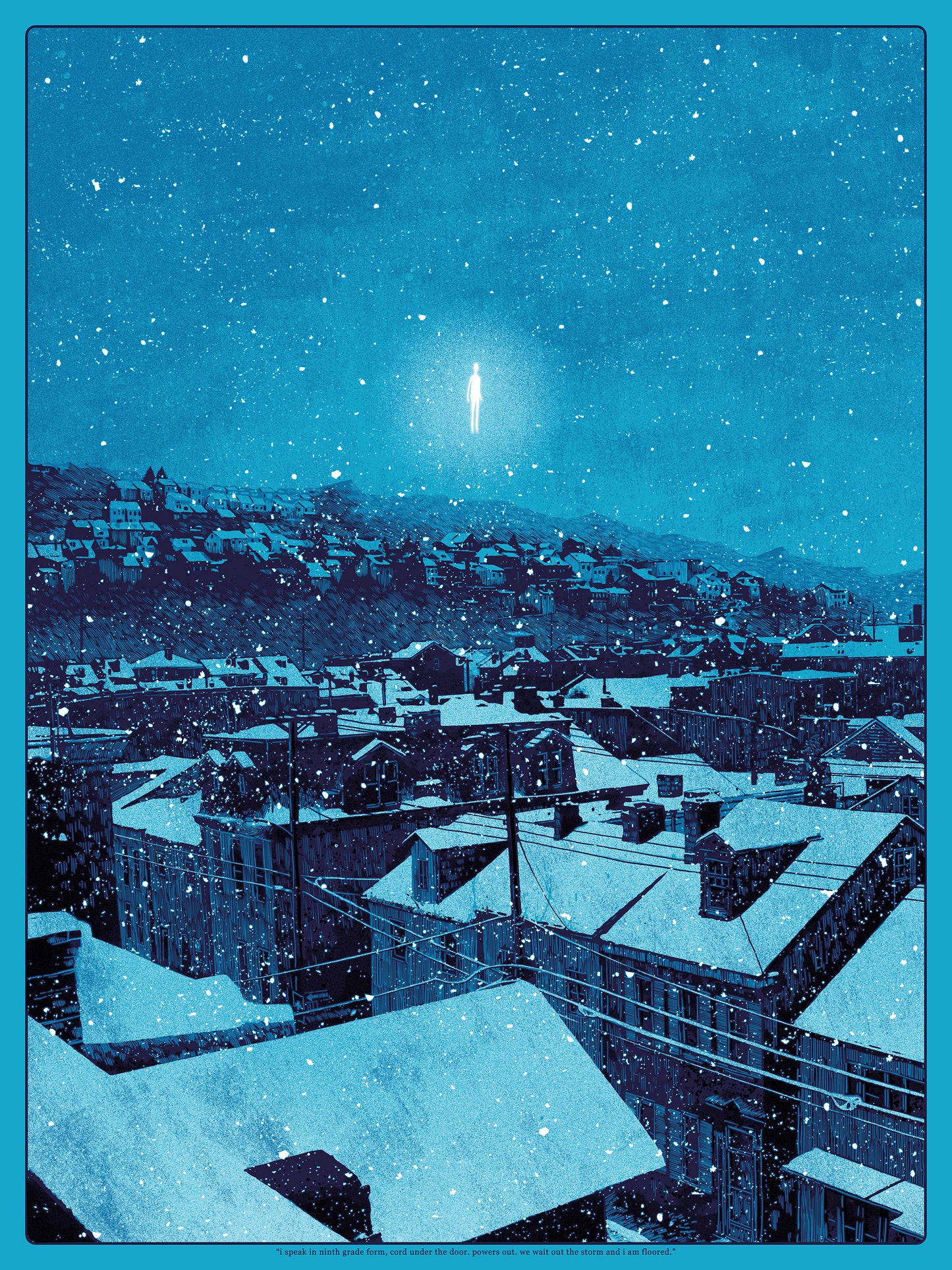 "we wait out the storm" blue paper edition