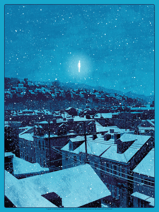 "we wait out the storm" blue paper edition