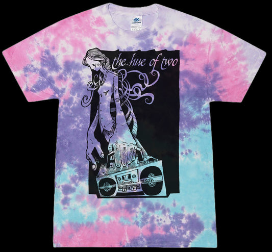 The Hue of Two - Tye Dye Boombox shirt